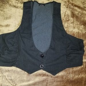 Dark Blue Denim Vest